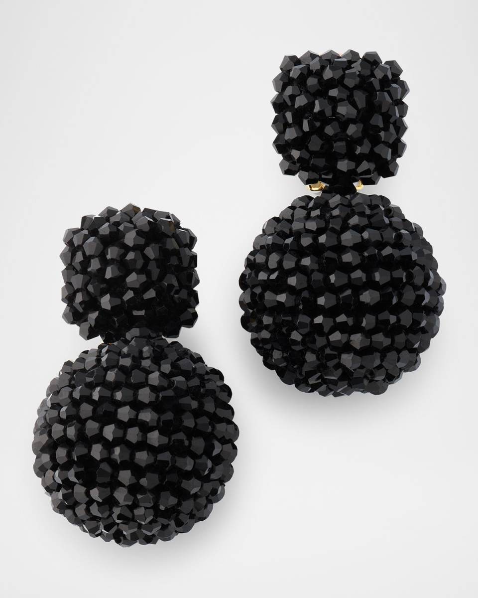 Round Beaded Drop Earrings